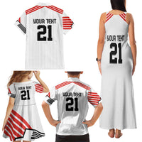 Swiss Football Custom Family Matching Tank Maxi Dress and Hawaiian Shirt 1990-1992 Retro White Switzerland Vintage