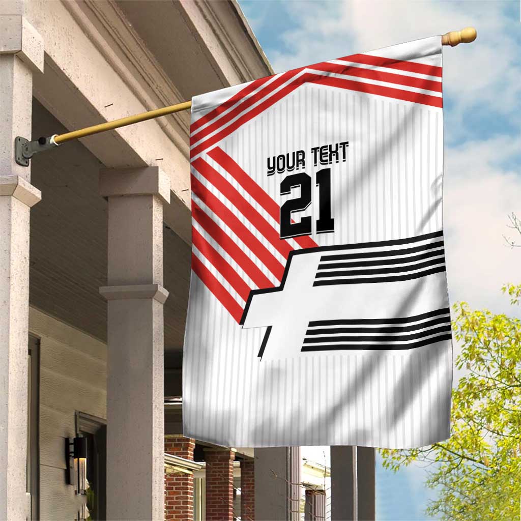 Swiss Football Custom Garden Flag 1990-1992 Retro White Switzerland Vintage