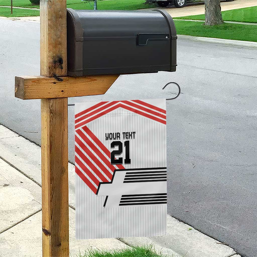 Swiss Football Custom Garden Flag 1990-1992 Retro White Switzerland Vintage