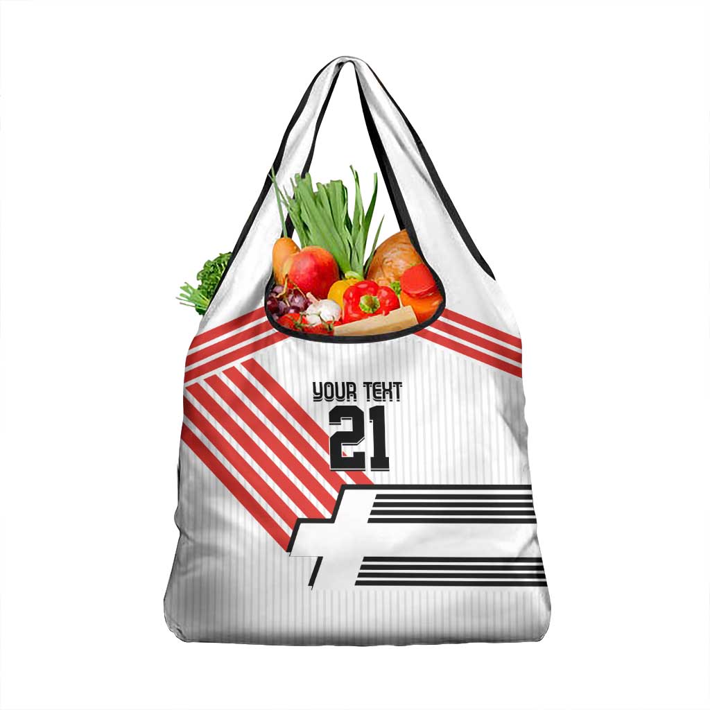 Swiss Football Custom Grocery Bag 1990-1992 Retro White Switzerland Vintage