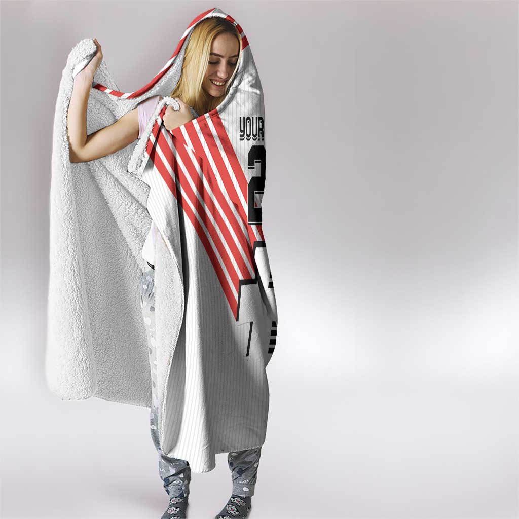 Swiss Football Custom Hooded Blanket 1990-1992 Retro White Switzerland Vintage