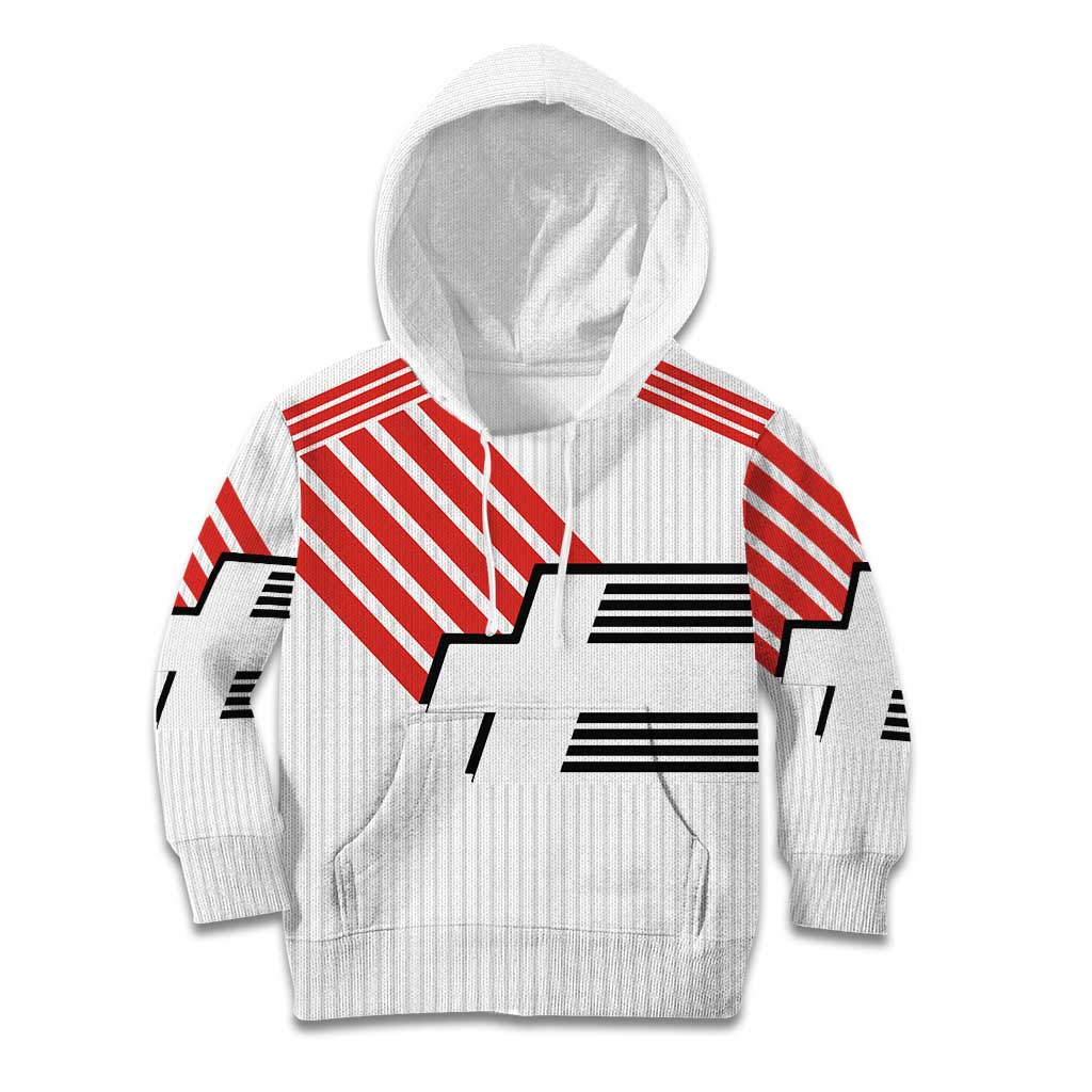 Swiss Football Custom Kid Hoodie 1990-1992 Retro White Switzerland Vintage