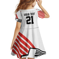 Swiss Football Custom Kid Short Sleeve Dress 1990-1992 Retro White Switzerland Vintage