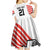 Swiss Football Custom Kid Short Sleeve Dress 1990-1992 Retro White Switzerland Vintage