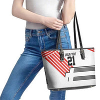 Swiss Football Custom Leather Tote Bag 1990-1992 Retro White Switzerland Vintage