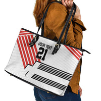 Swiss Football Custom Leather Tote Bag 1990-1992 Retro White Switzerland Vintage