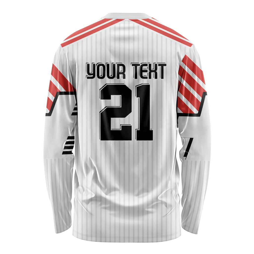 Swiss Football Custom Long Sleeve Shirt 1990-1992 Retro White Switzerland Vintage