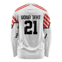 Swiss Football Custom Long Sleeve Shirt 1990-1992 Retro White Switzerland Vintage