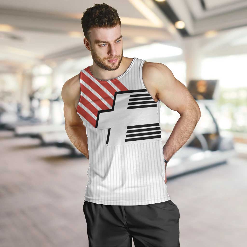 Swiss Football Custom Men Tank Top 1990-1992 Retro White Switzerland Vintage