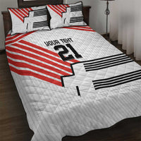 Swiss Football Custom Quilt Bed Set 1990-1992 Retro White Switzerland Vintage