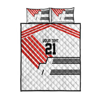 Swiss Football Custom Quilt Bed Set 1990-1992 Retro White Switzerland Vintage