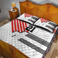 Swiss Football Custom Quilt Bed Set 1990-1992 Retro White Switzerland Vintage