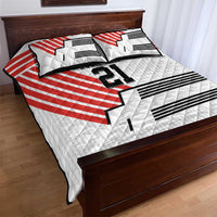 Swiss Football Custom Quilt Bed Set 1990-1992 Retro White Switzerland Vintage