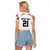 Swiss Football Custom Raglan Cropped T Shirt 1990-1992 Retro White Switzerland Vintage