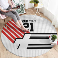 Swiss Football Custom Round Carpet 1990-1992 Retro White Switzerland Vintage