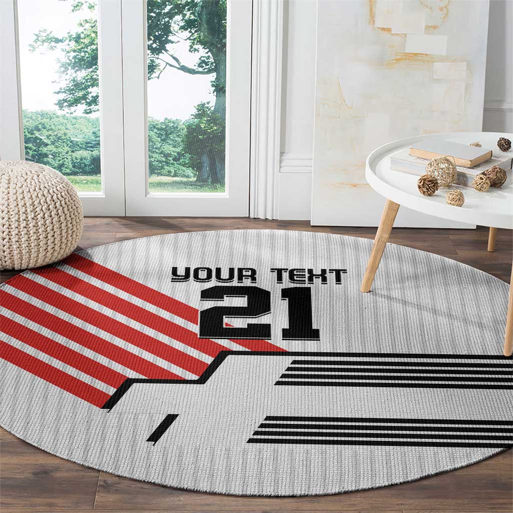 Swiss Football Custom Round Carpet 1990-1992 Retro White Switzerland Vintage