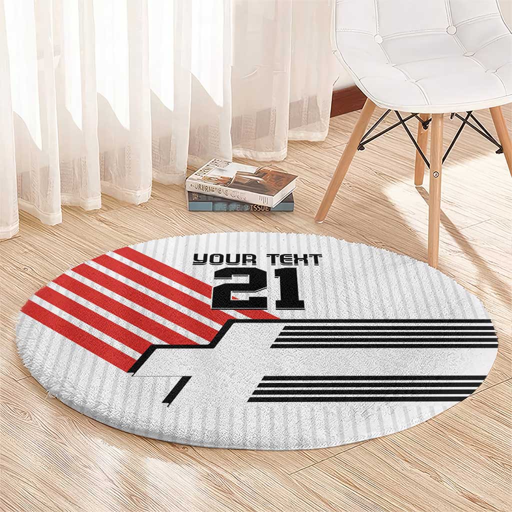 Swiss Football Custom Round Carpet 1990-1992 Retro White Switzerland Vintage