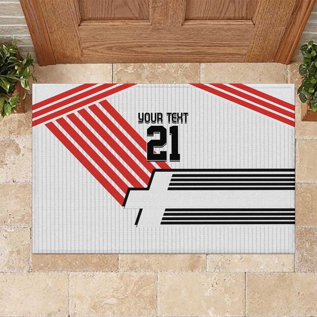 Swiss Football Custom Rubber Doormat 1990-1992 Retro White Switzerland Vintage