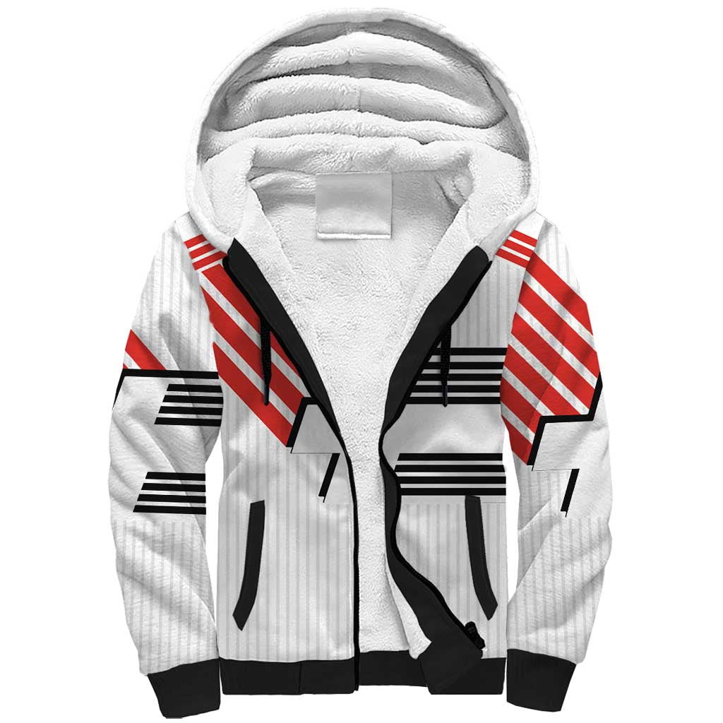 Swiss Football Custom Sherpa Hoodie 1990-1992 Retro White Switzerland Vintage