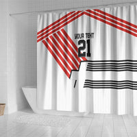 Swiss Football Custom Shower Curtain 1990-1992 Retro White Switzerland Vintage