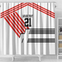 Swiss Football Custom Shower Curtain 1990-1992 Retro White Switzerland Vintage