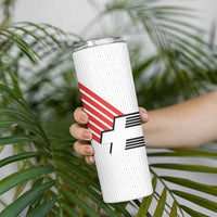 Swiss Football Custom Skinny Tumbler 1990-1992 Retro White Switzerland Vintage