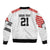 Swiss Football Custom Sleeve Zip Bomber Jacket 1990-1992 Retro White Switzerland Vintage