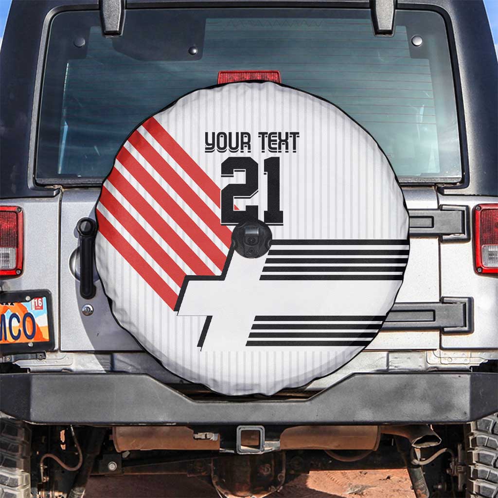 Swiss Football Custom Spare Tire Cover 1990-1992 Retro White Switzerland Vintage