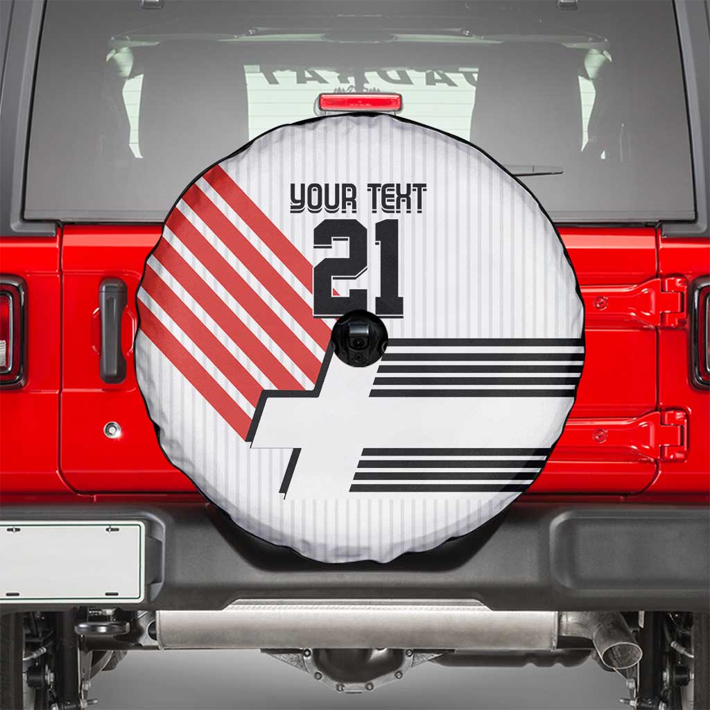 Swiss Football Custom Spare Tire Cover 1990-1992 Retro White Switzerland Vintage
