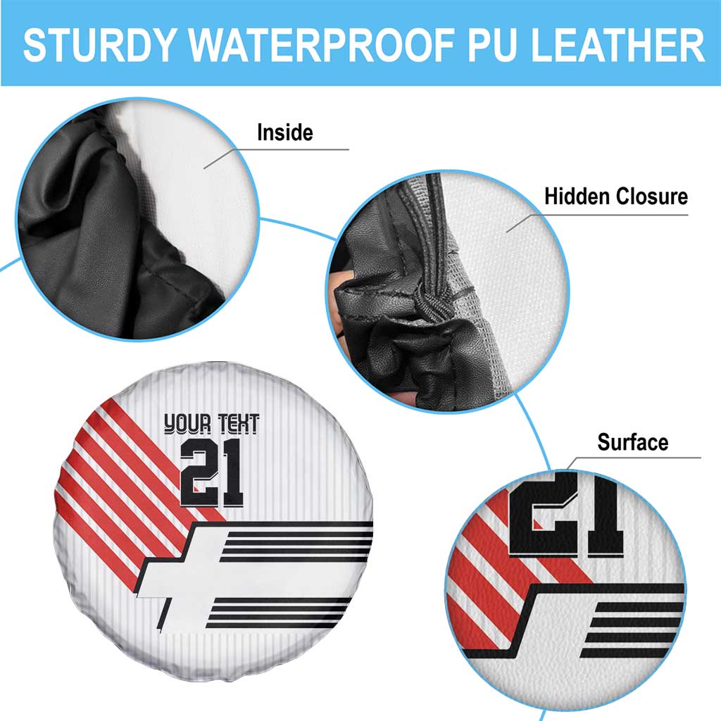 Swiss Football Custom Spare Tire Cover 1990-1992 Retro White Switzerland Vintage