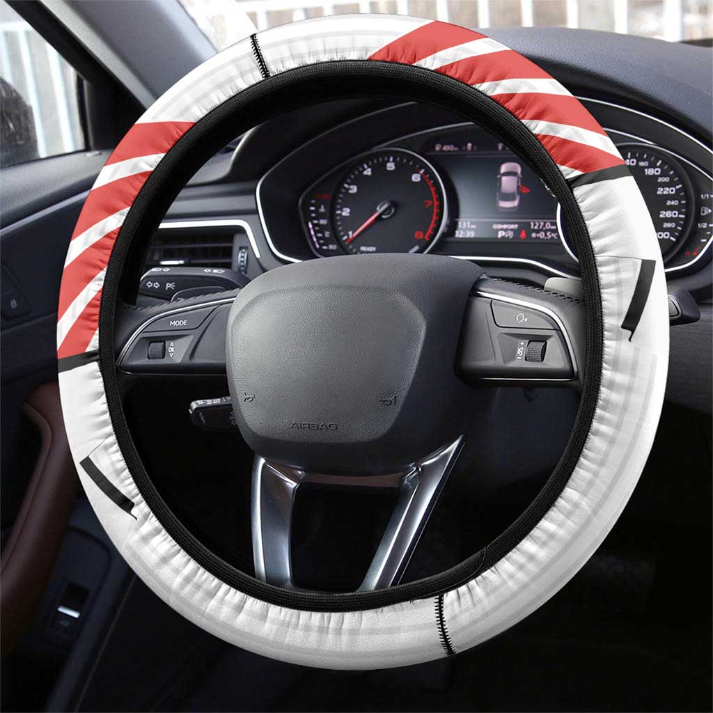 Swiss Football Steering Wheel Cover 1990-1992 Retro White Switzerland Vintage