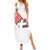 Swiss Football Custom Summer Maxi Dress 1990-1992 Retro White Switzerland Vintage