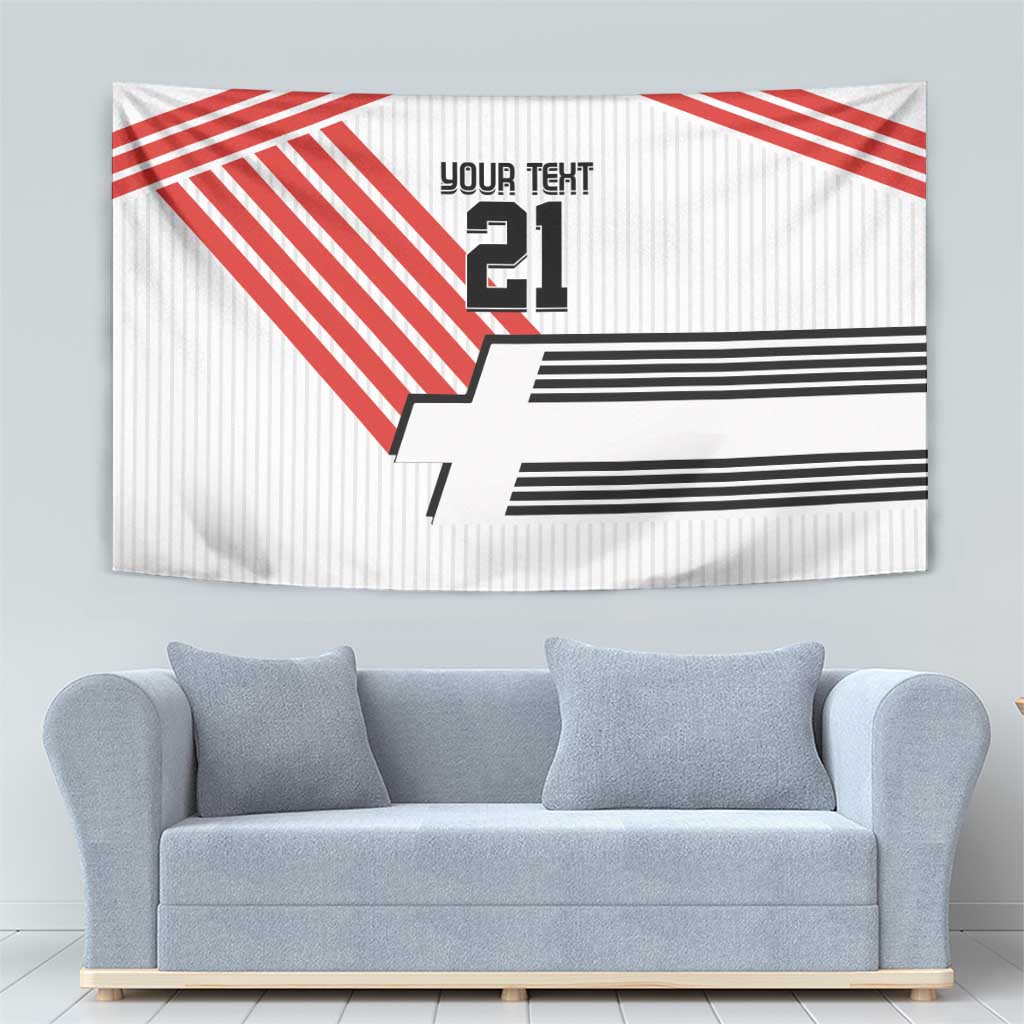 Swiss Football Custom Tapestry 1990-1992 Retro White Switzerland Vintage