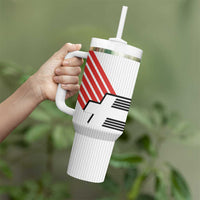 Swiss Football Custom Tumbler With Handle 1990-1992 Retro White Switzerland Vintage