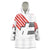 Swiss Football Custom Wearable Blanket Hoodie 1990-1992 Retro White Switzerland Vintage