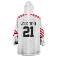 Swiss Football Custom Wearable Blanket Hoodie 1990-1992 Retro White Switzerland Vintage