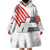 Swiss Football Custom Wearable Blanket Hoodie 1990-1992 Retro White Switzerland Vintage
