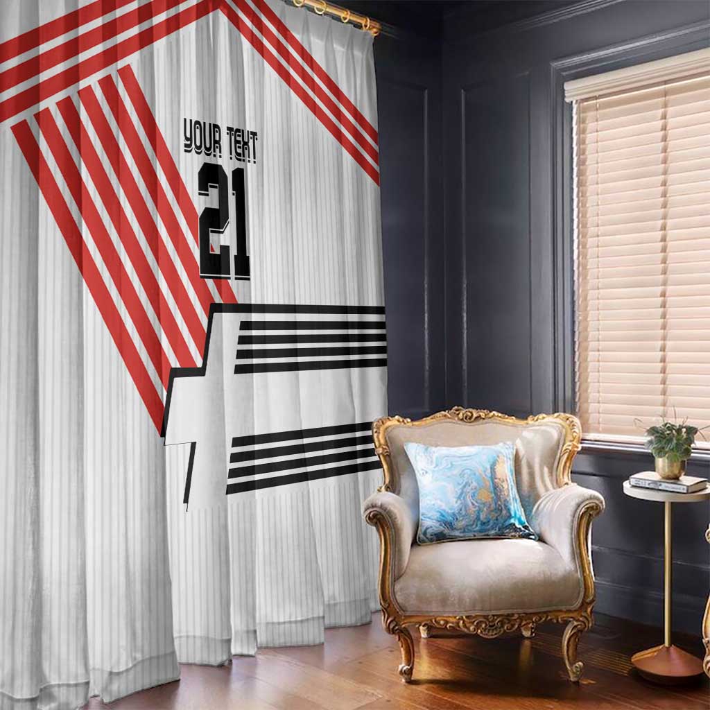 Swiss Football Custom Window Curtain 1990-1992 Retro White Switzerland Vintage