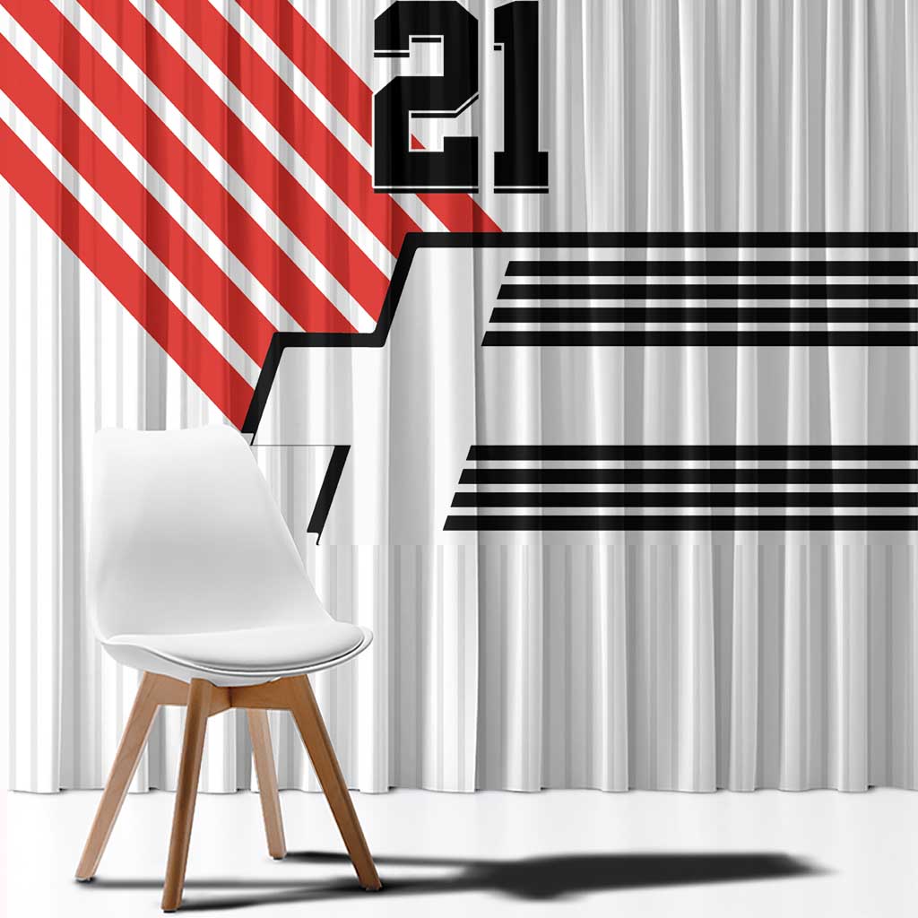 Swiss Football Custom Window Curtain 1990-1992 Retro White Switzerland Vintage