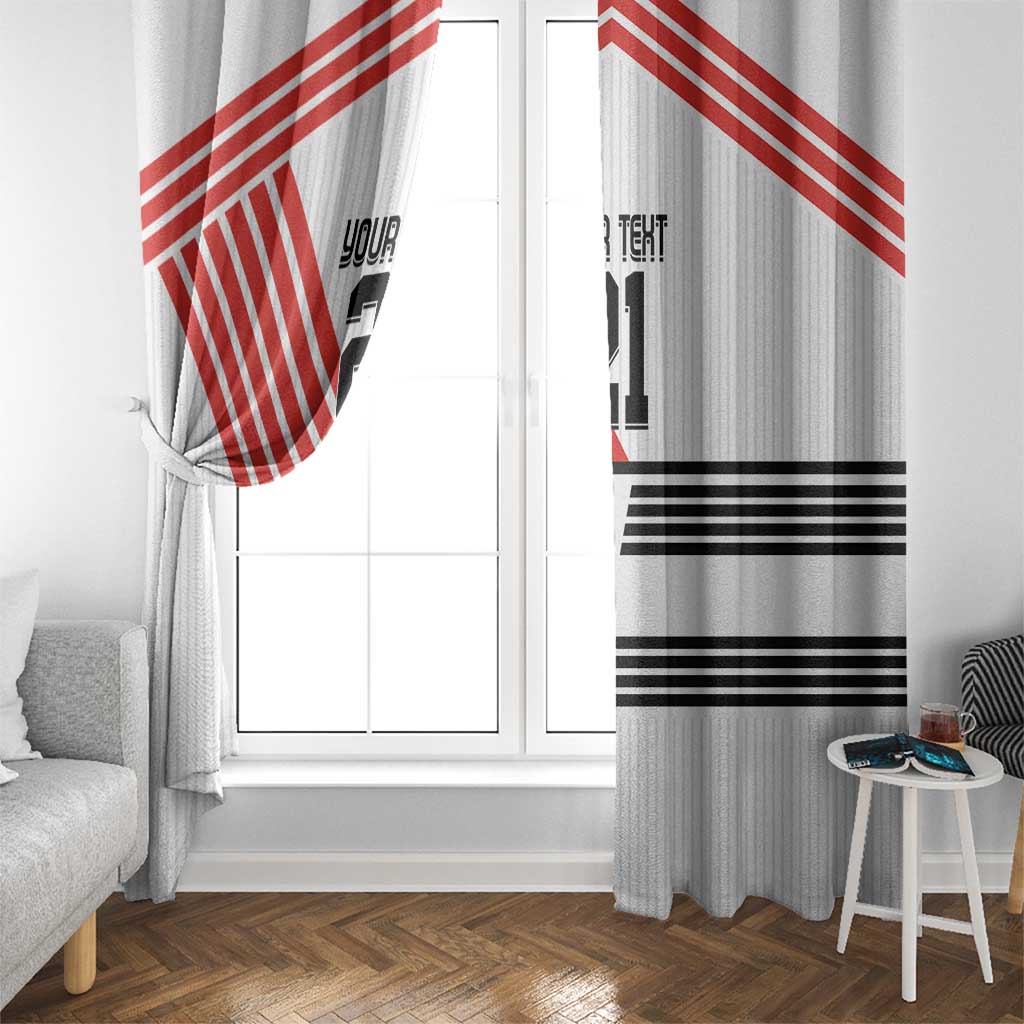 Swiss Football Custom Window Curtain 1990-1992 Retro White Switzerland Vintage