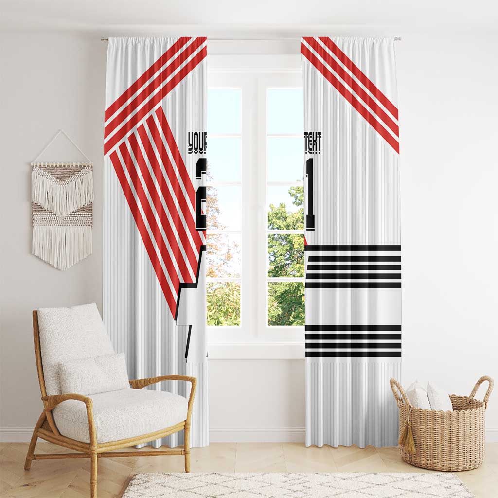 Swiss Football Custom Window Curtain 1990-1992 Retro White Switzerland Vintage