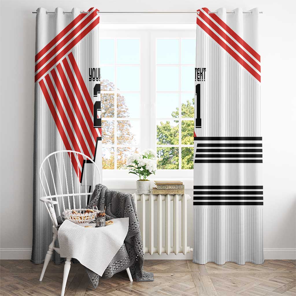 Swiss Football Custom Window Curtain 1990-1992 Retro White Switzerland Vintage