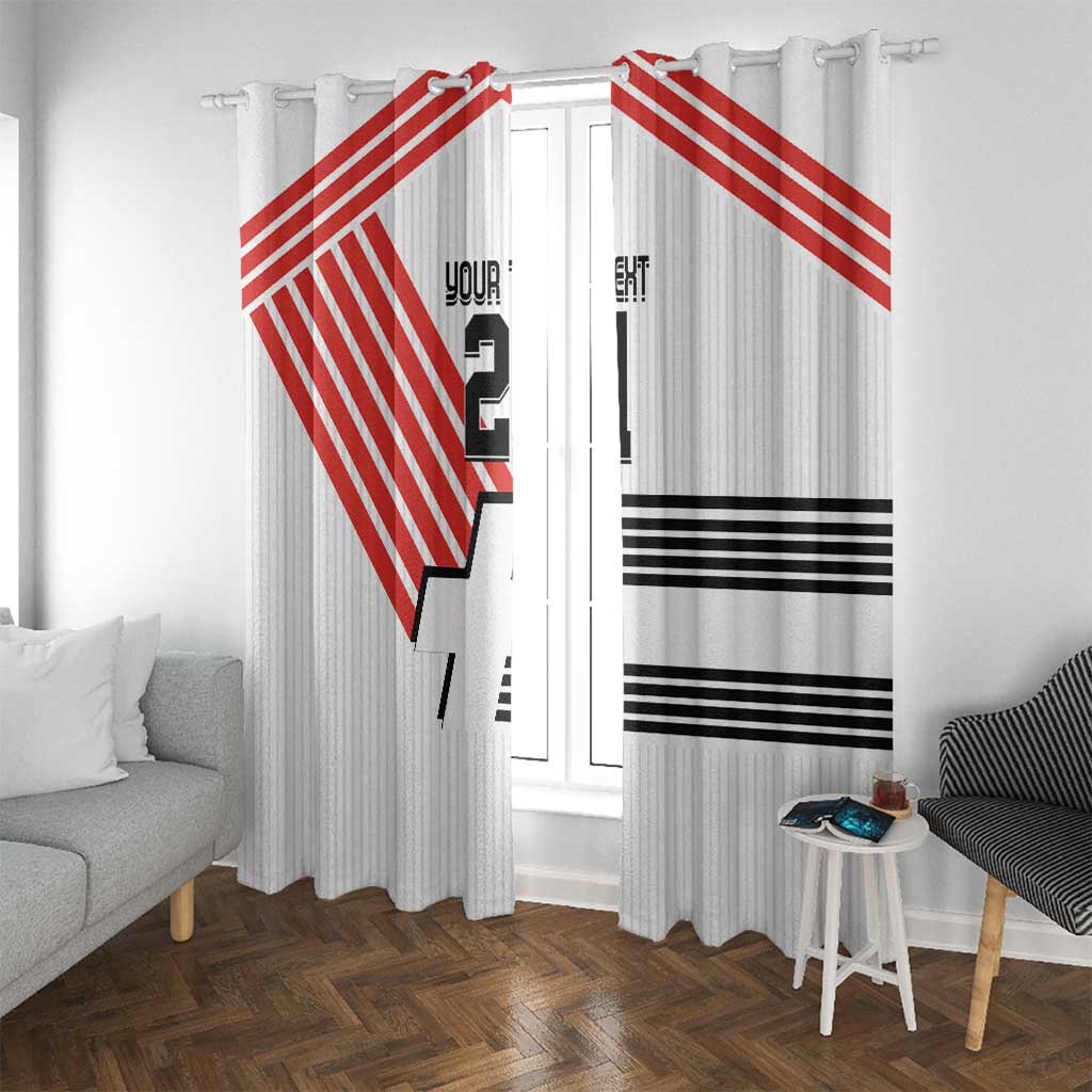 Swiss Football Custom Window Curtain 1990-1992 Retro White Switzerland Vintage