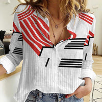 Swiss Football Custom Women Casual Shirt 1990-1992 Retro White Switzerland Vintage