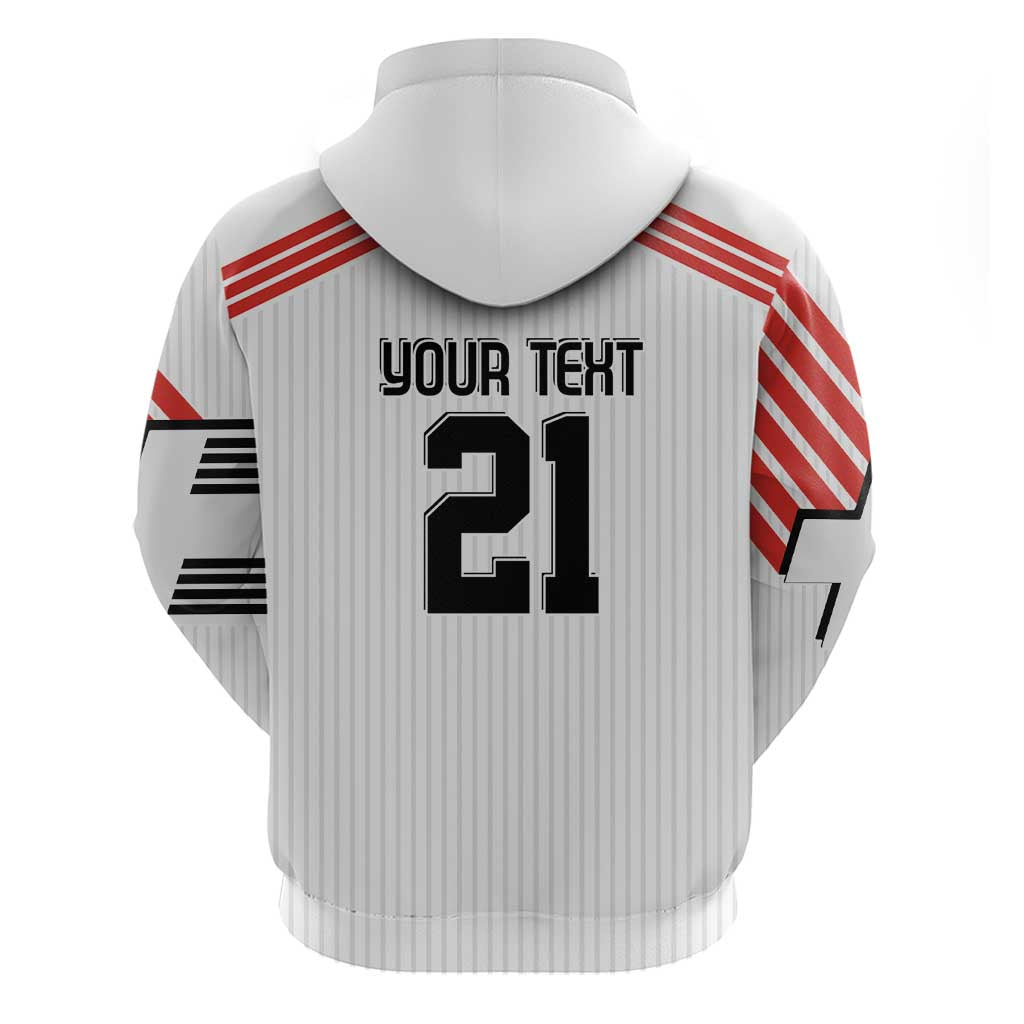 Swiss Football Custom Zip Hoodie 1990-1992 Retro White Switzerland Vintage