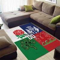 Custom British Lions Area Rug Combination of England Irish Scottish Welsh