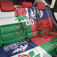 Custom British Lions Back Car Seat Cover Combination of England Irish Scottish Welsh