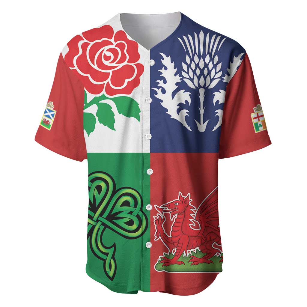 Custom British Lions Baseball Jersey Combination of England Irish Scottish Welsh