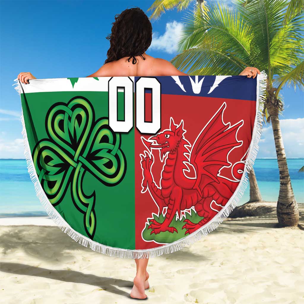Custom British Lions Beach Blanket Combination of England Irish Scottish Welsh