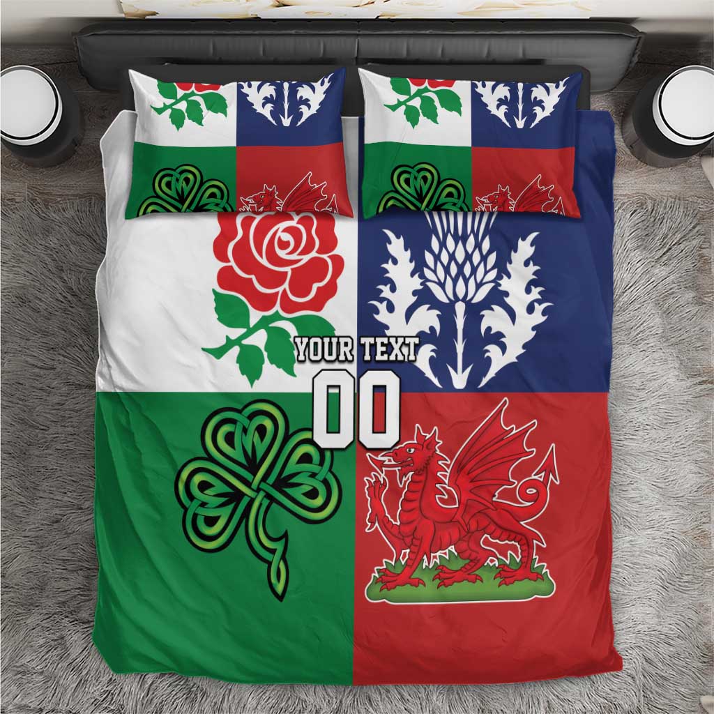 Custom British Lions Bedding Set Combination of England Irish Scottish Welsh